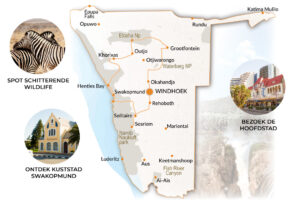 Namibië-Self-Drive-Safari-Reizen-Route-Hoogtepunten